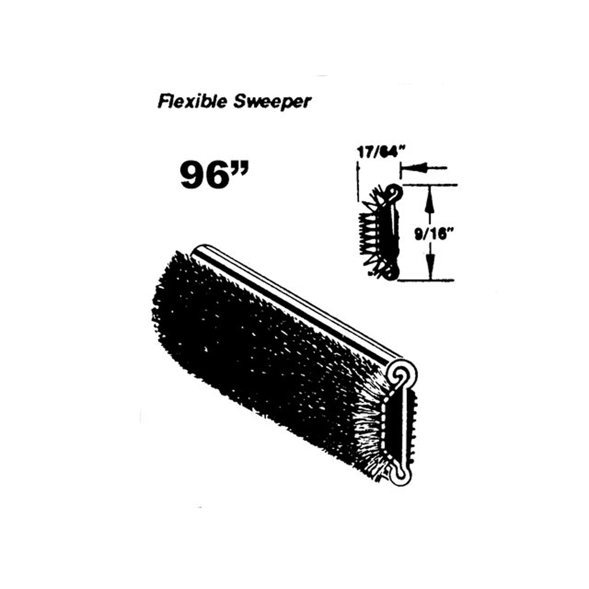 96" Flexible window sweeper For 1957-1959 Chevy; WC 6-96