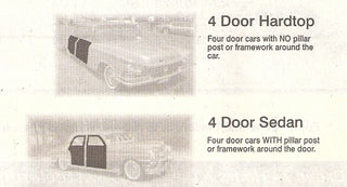 1969-1970 full size Buick, Chevrolet, Oldsmobile & Pontiac 4 door hardtop rear door seals, pair.