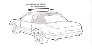 Header seal, 1983-84 Ford Mustang convertible