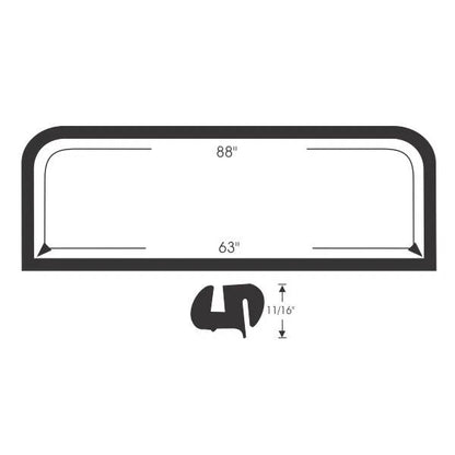 1955-1957 Chieftain Star Chief Bel Air 2 dr hardtop rubber rear window gasket, seal