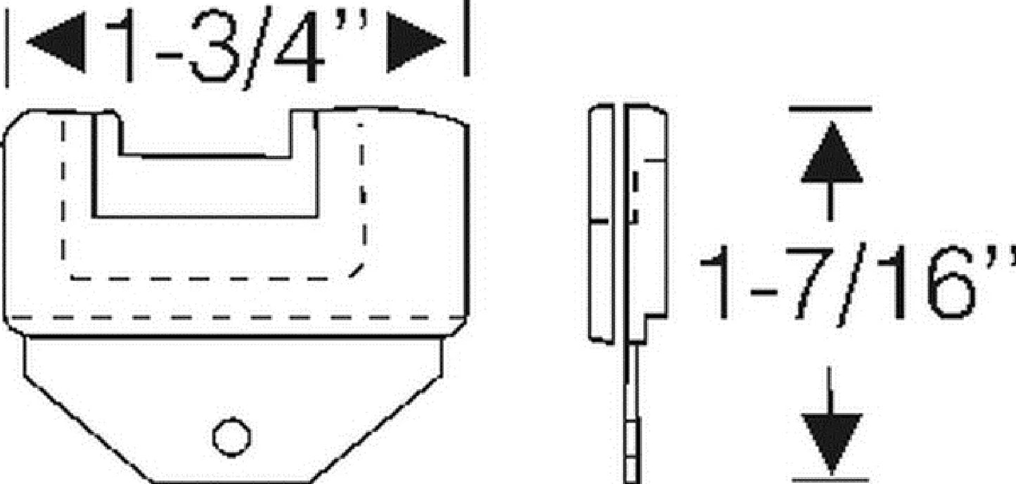 1961-1964 "B" BODY convertible U-Jam lock pillar seals.