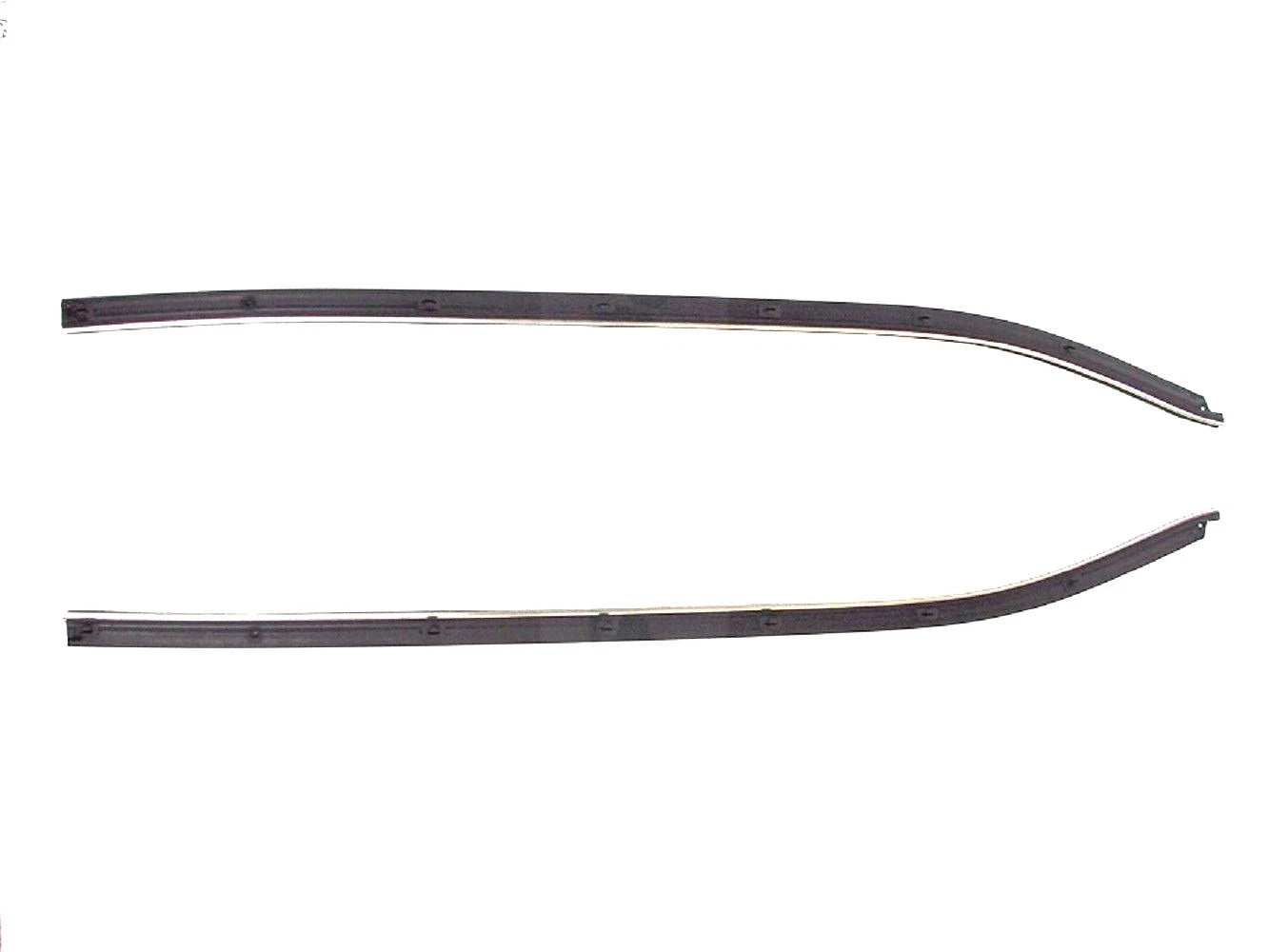 1969-1982 Chevrolet Corvette coupe outer belt line molding, window sweep seals