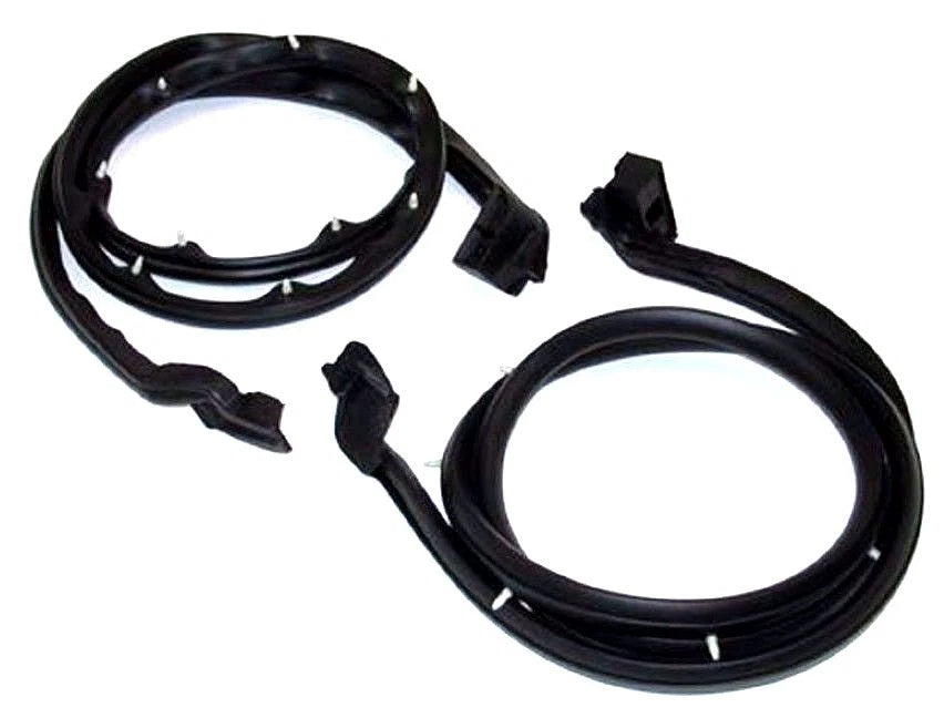 1966-1977 Ford Bronco new rubber lower door weatherstrip seals with pins, pair