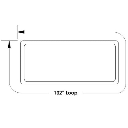 1976-1986 Jeep CJ5 CJ7 DJ5 Scrambler windshield rubber seal w/no trim groove