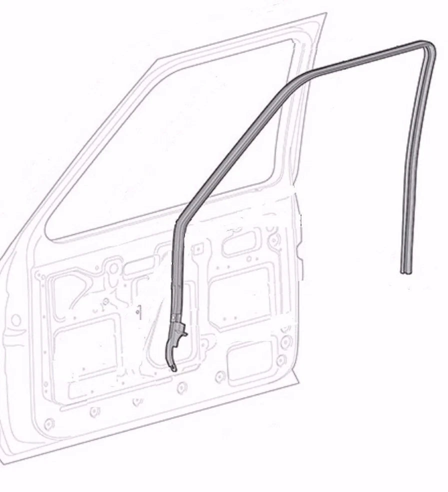 1983-1992 Ford Ranger & Bronco II door window channels (no vent windows), pair