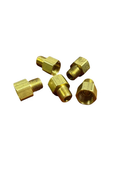 1/8" NPT Male x 5/16" Inverted Flare 1/2-20 Brass Fitting (5 Pack)